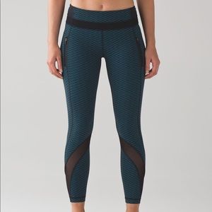 Lululemon Inspire Tight II Score Jacquard Black Indian Ocean / Black